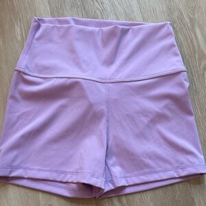 Women's Lavender High-Waisted Shorts